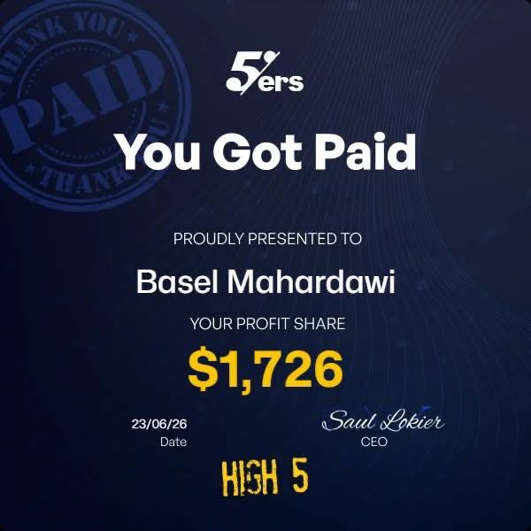 The5ers payout — Basel Mahardawi